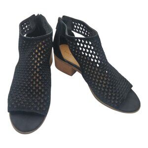 Lucky Brand Black Open-Toe Heels